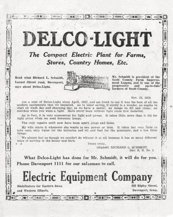 Delco Light advertisement