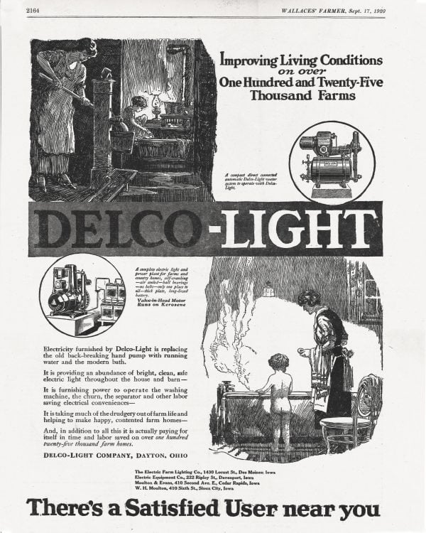Delco Light bath advertisement