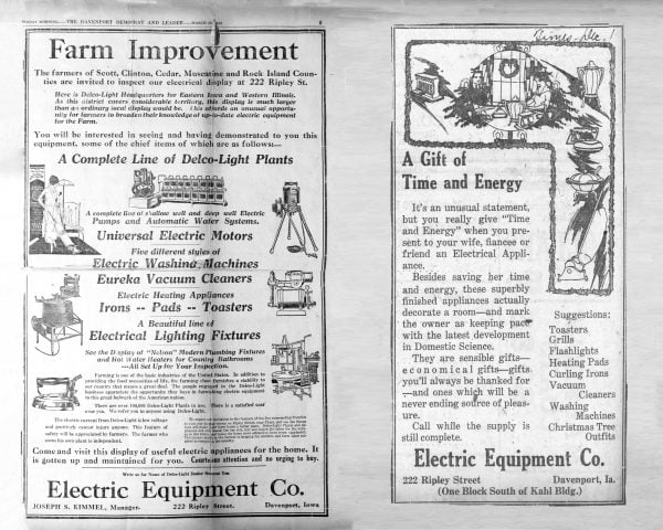 Farm Improvement newspaper clipping